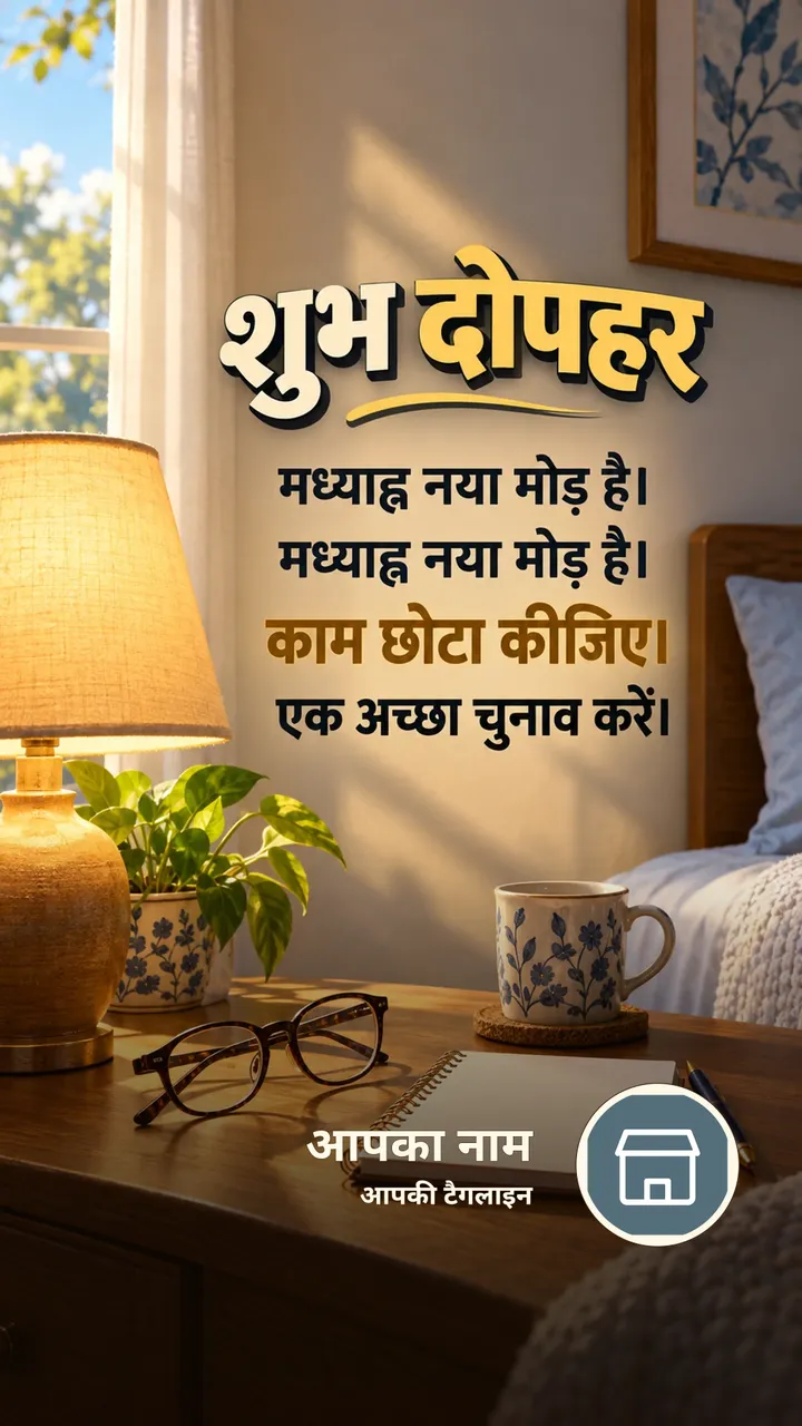 शुभ दोपहर - मध्याह्न नया मोड़ है। - मध्याह्न नया मोड़ है। - Dopahar Image