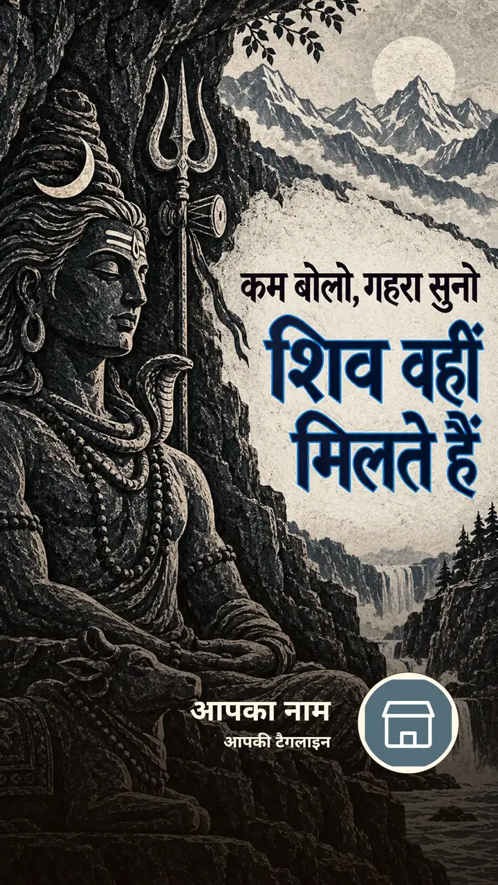 कम बोलो, गहरा सुनो - Bhakti Image, शिव