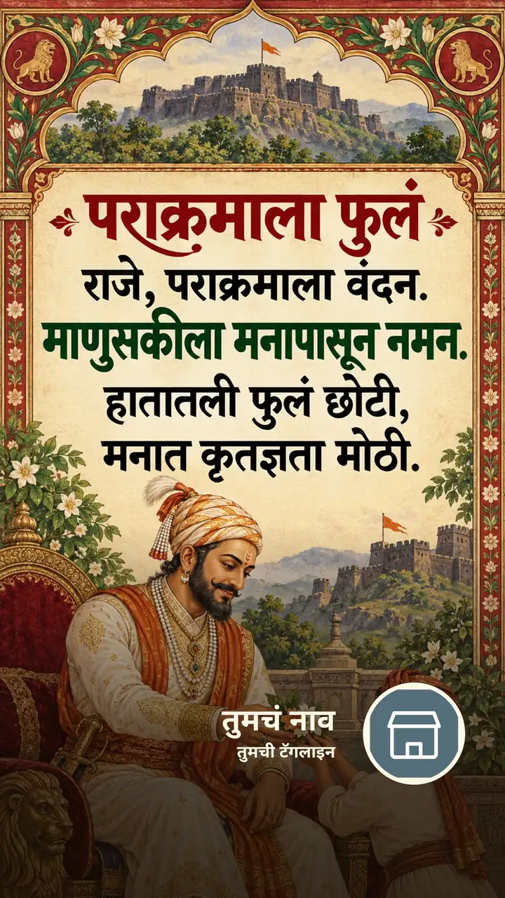 पराक्रमाला फुलं - Motivation Image