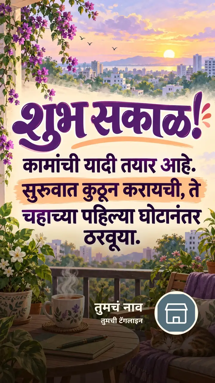 शुभ सकाळ! - कामांची यादी तयार आहे. - Shubh Sakal Image, निसर्ग, आकाश