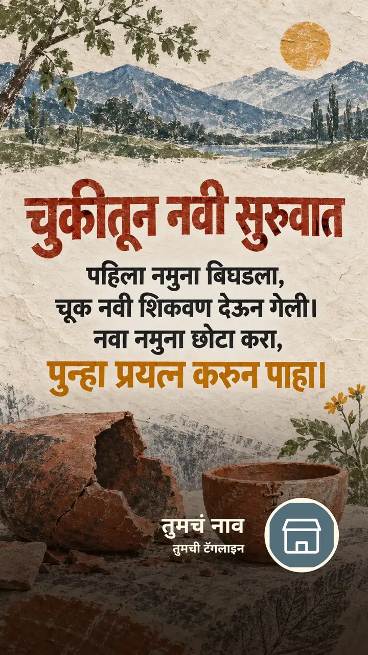 चुकीतून नवी सुरुवात - Motivation Image, डोंगर