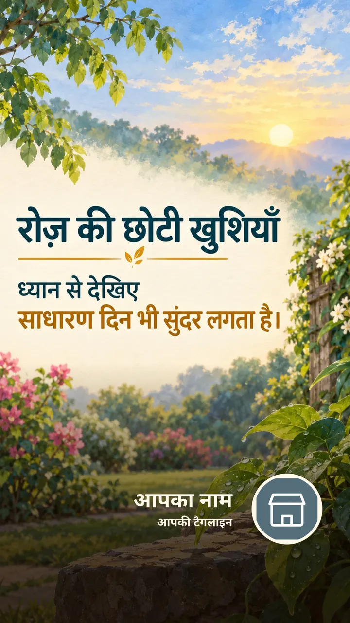 रोज़ की छोटी खुशियाँ - Suvichar Image, प्रकृति, आसमान