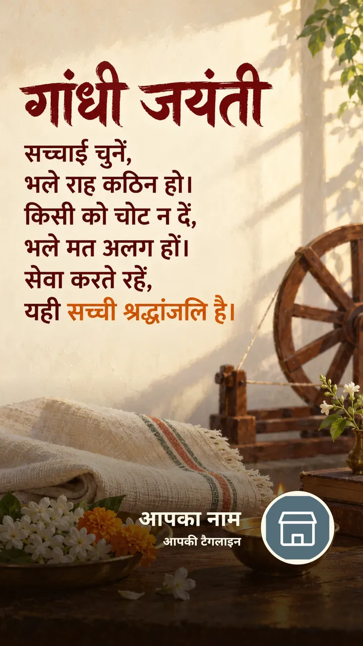 गांधी जयंती - सच्चाई चुनें, - Festival Image, फूल