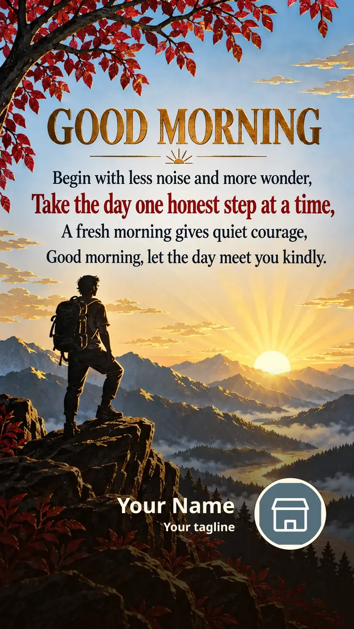 GOOD MORNING - Begin with less noise and more wonder, - Take the day - Good Morning Image, Flowers, Sunrise, Nature