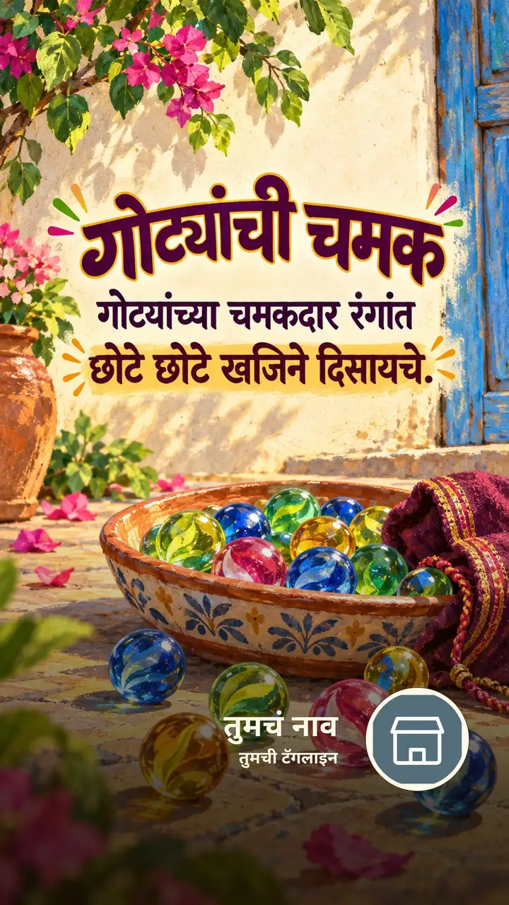 गोट्यांची चमक - Suvichar Image, मित्र, मुलं