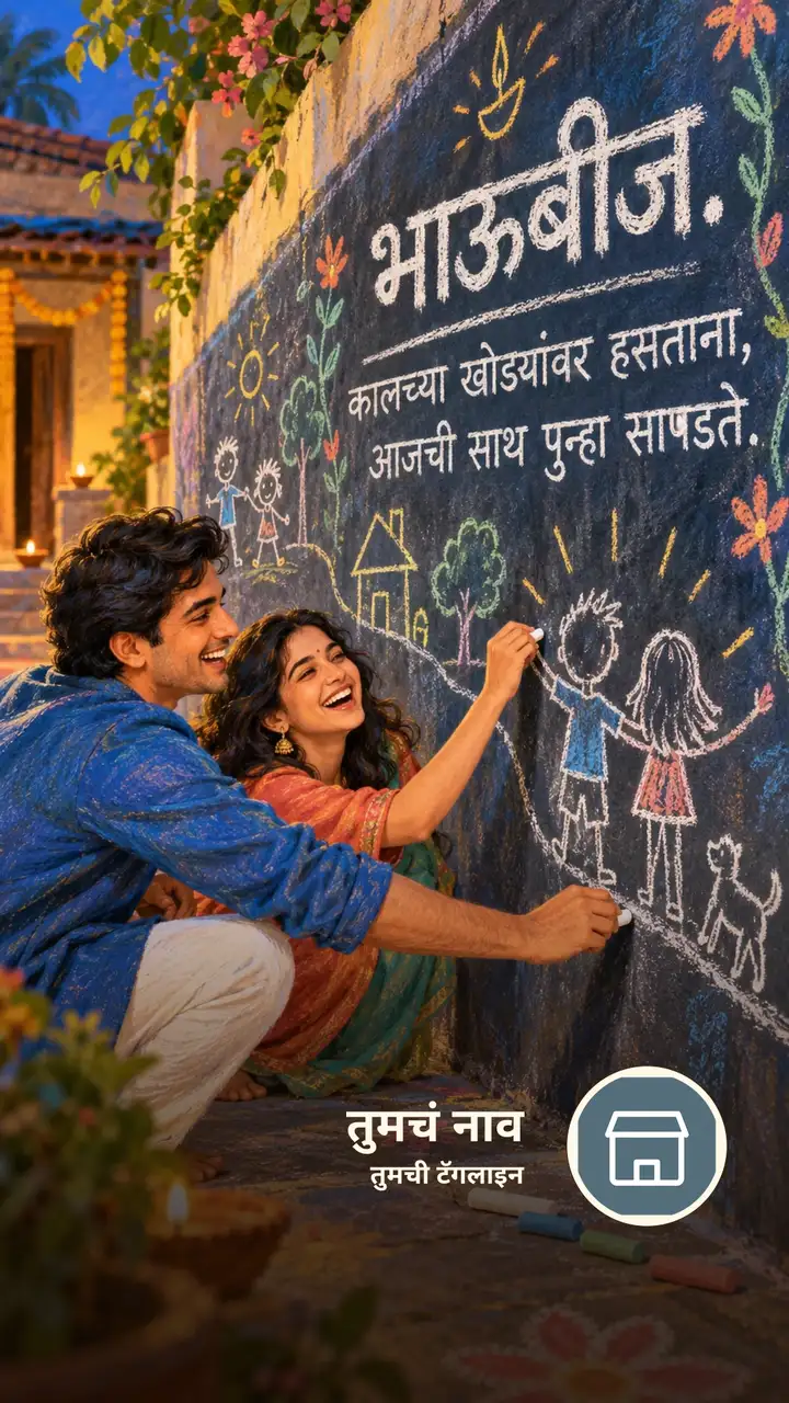 भाऊबीज. - कालच्या खोड्यांवर हसताना, - Festival Image, फुलं, कुटुंब, मुलं