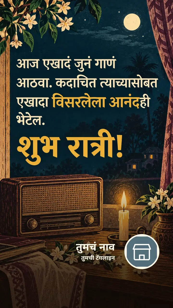 आज एखादं जुनं गाणं आठवा. - Shubh Ratri Image, फुलं, मेणबत्ती, गाव