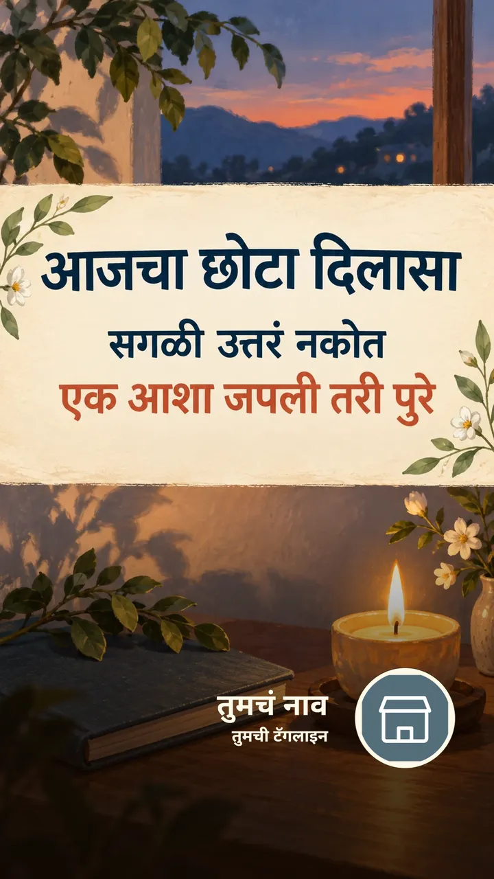 आजचा छोटा दिलासा - Suvichar Image, फुलं, निसर्ग