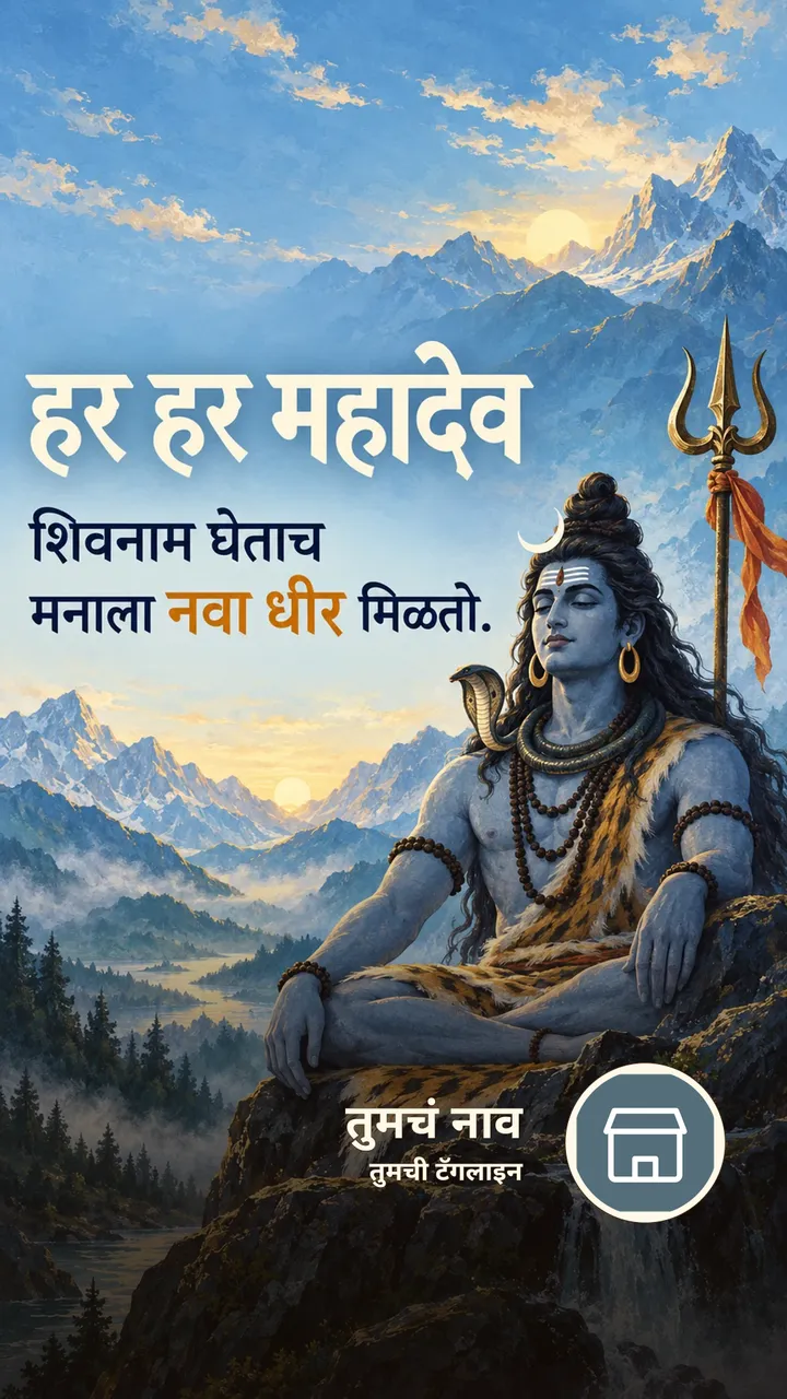 हर हर महादेव - शिवनाम घेताच - Bhakti Image, डोंगर, शिव