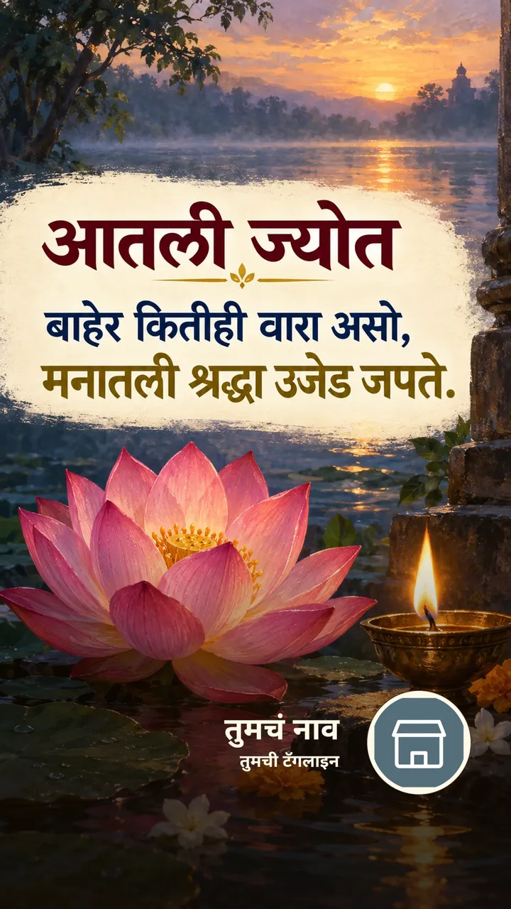 आतली ज्योत - Bhakti Image, फुलं, कमळ, दिवा