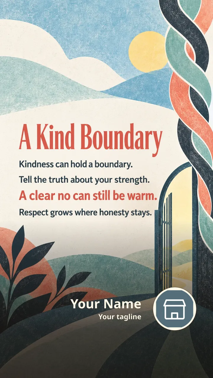 A Kind Boundary - Quote Image, Nature, River, Rain, Sky