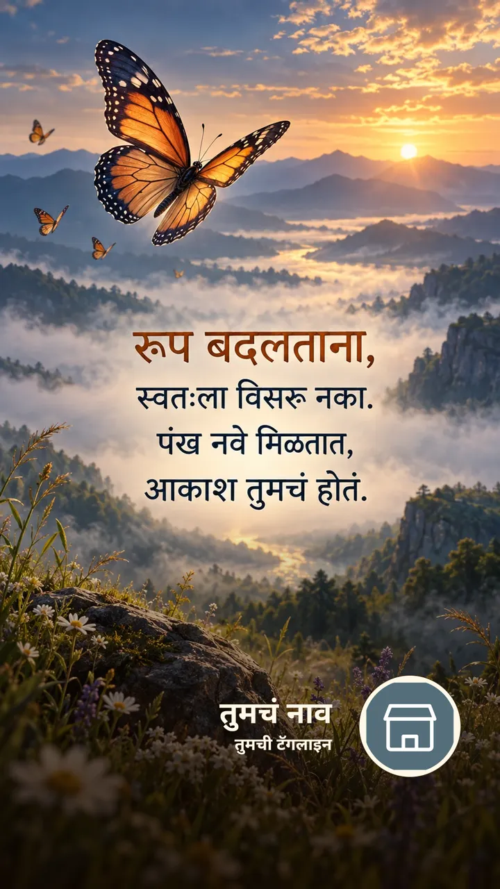 रूप बदलताना, - Motivation Image, फुलपाखरू
