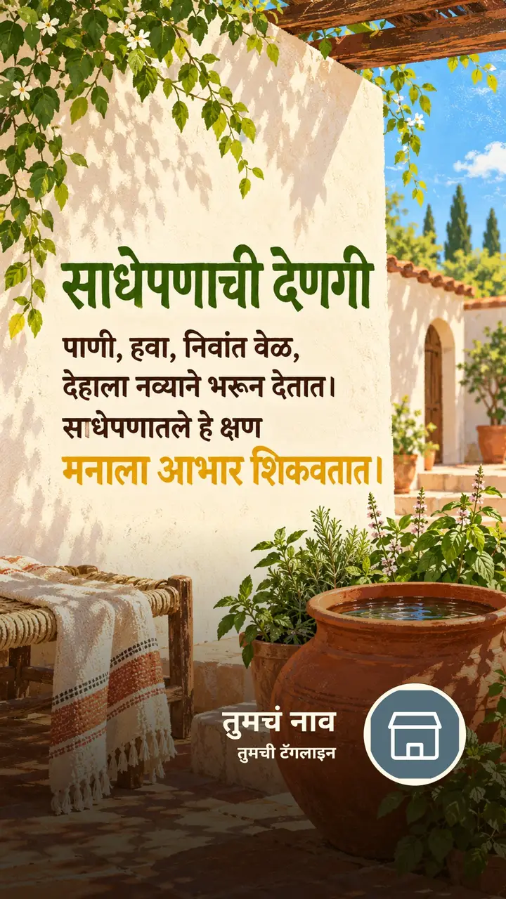 साधेपणाची देणगी - Suvichar Image, फुलं, निसर्ग