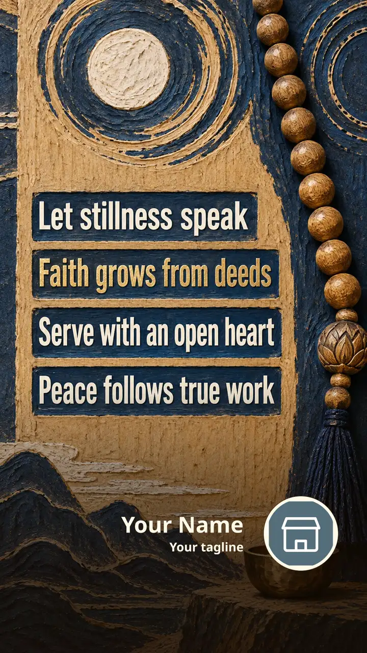 Let stillness speak - Devotional Image