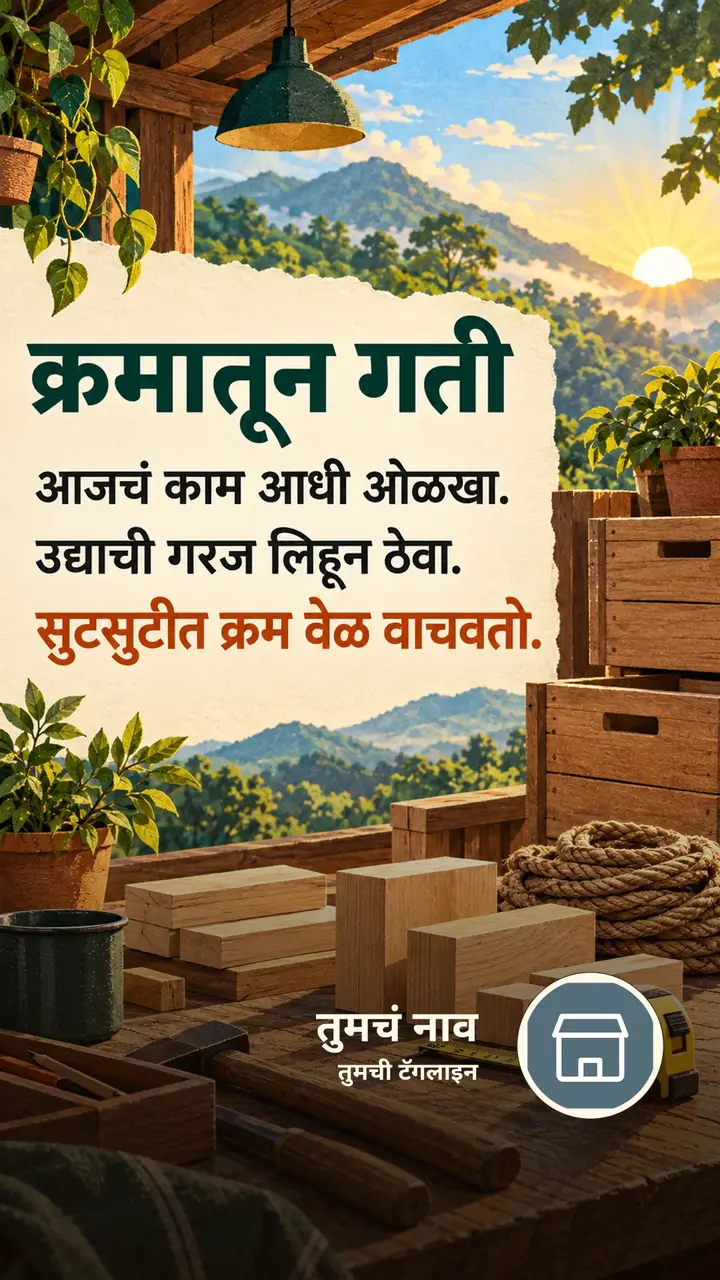 क्रमातून गती - Motivation Image, निसर्ग
