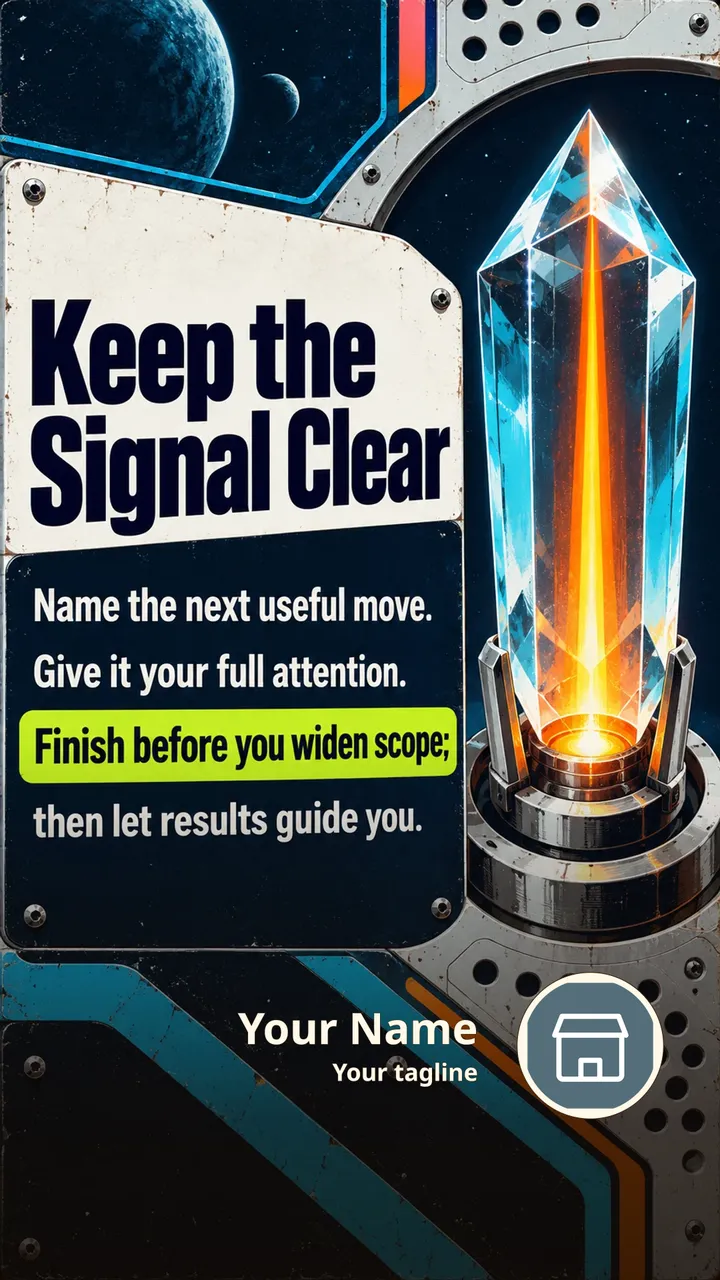 Keep the Signal Clear - Motivational Image