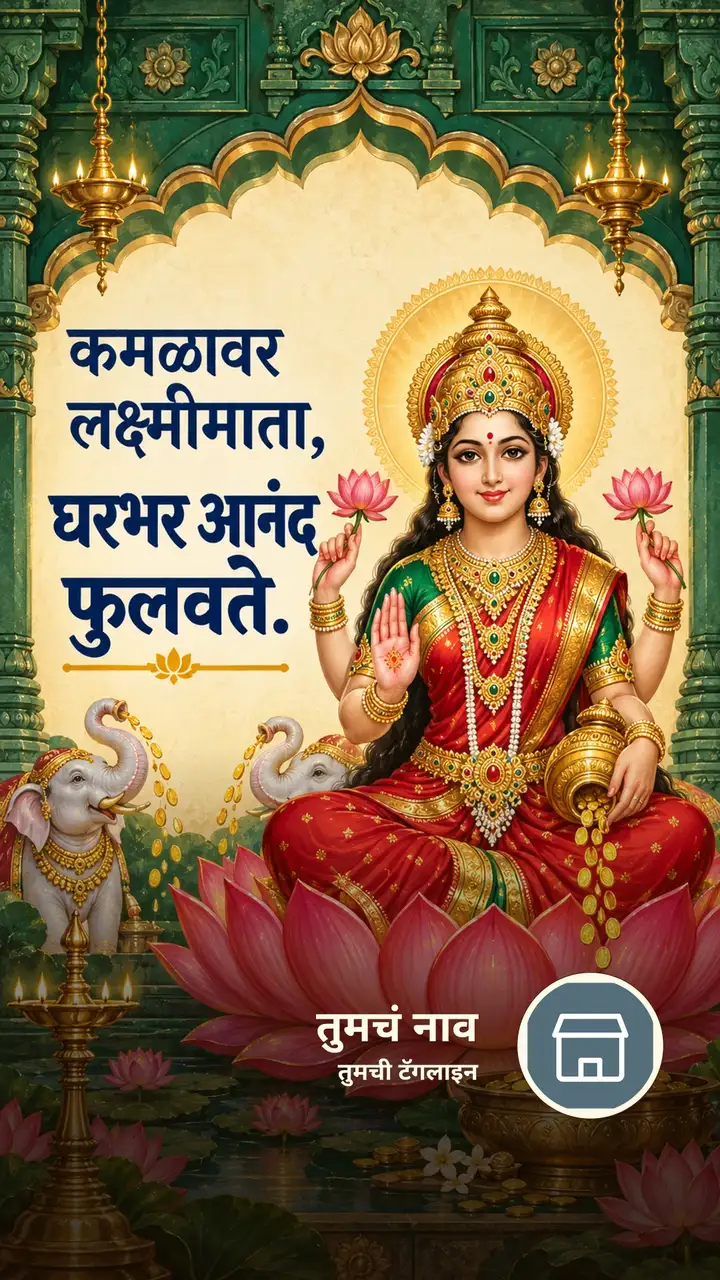 कमळावर लक्ष्मीमाता, - Bhakti Image, लक्ष्मी