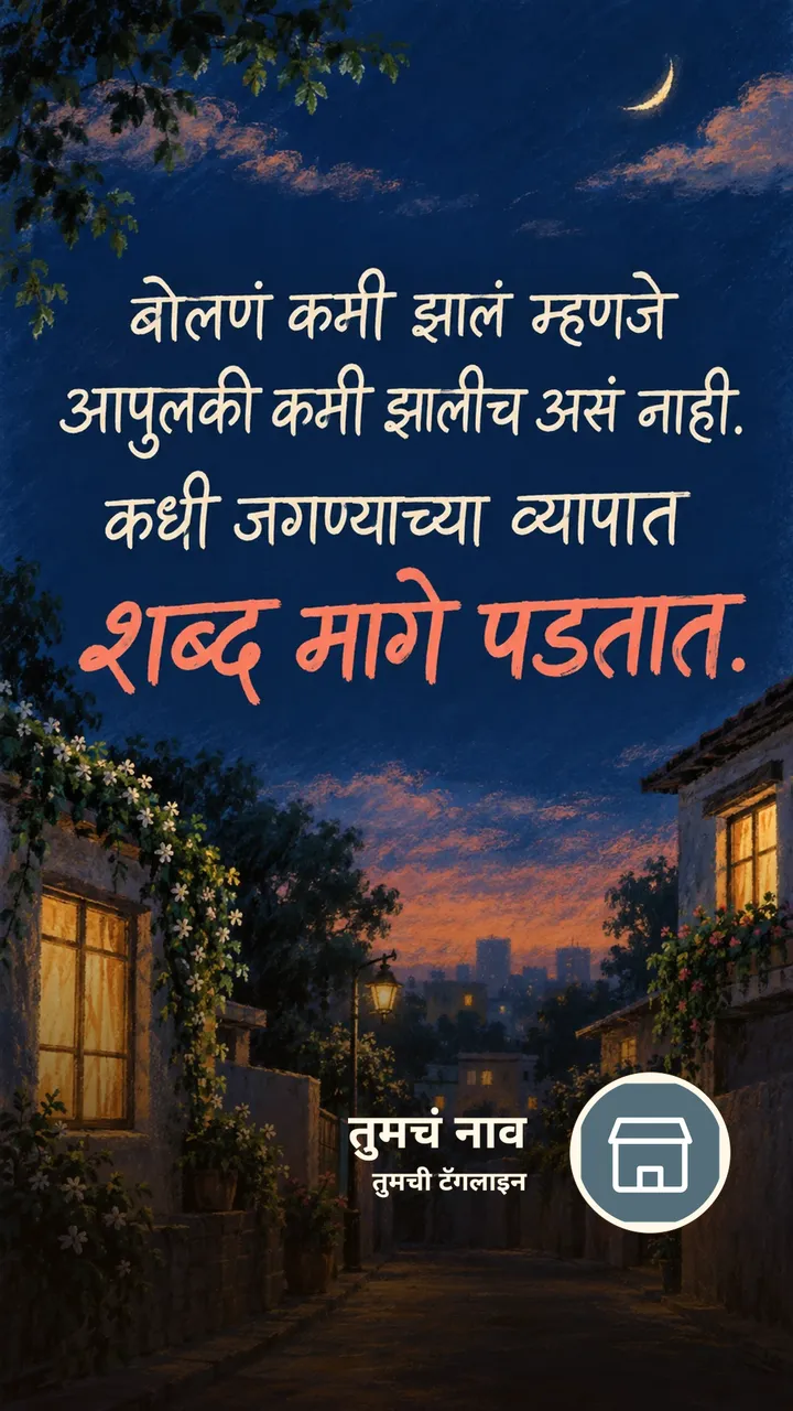 बोलणं कमी झालं म्हणजे - Suvichar Image, सूर्यास्त, निसर्ग