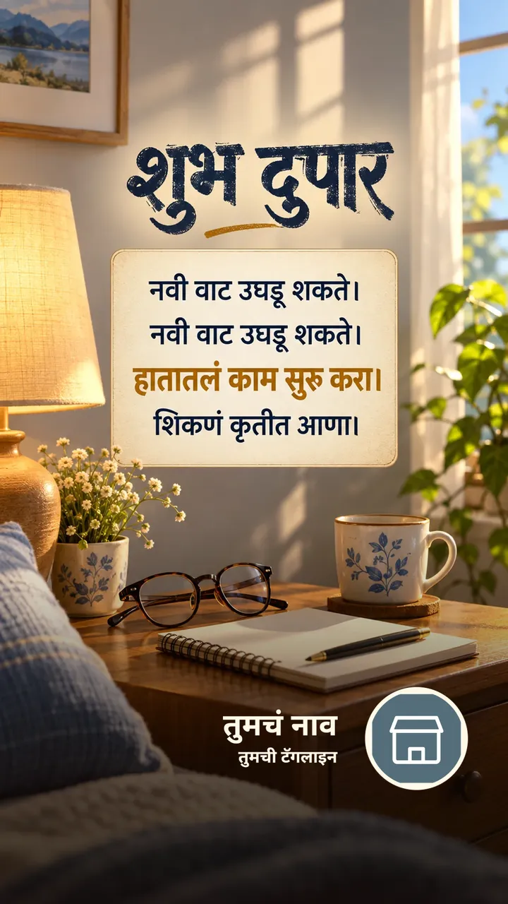 शुभ दुपार - नवी वाट उघडू शकते। - नवी वाट उघडू शकते। - Shubh Dupar Image