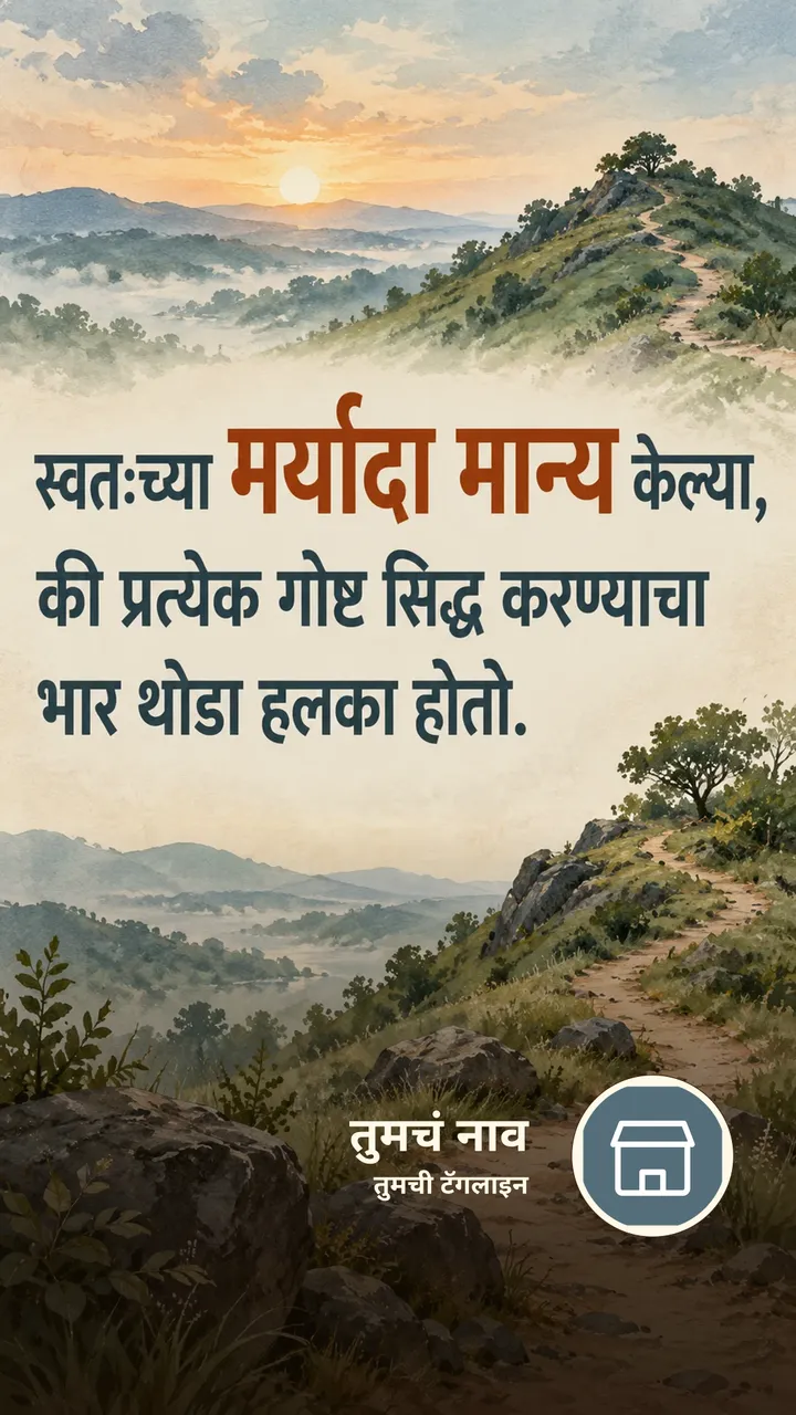 स्वतःच्या मर्यादा मान्य केल्या, - Suvichar Image, डोंगर