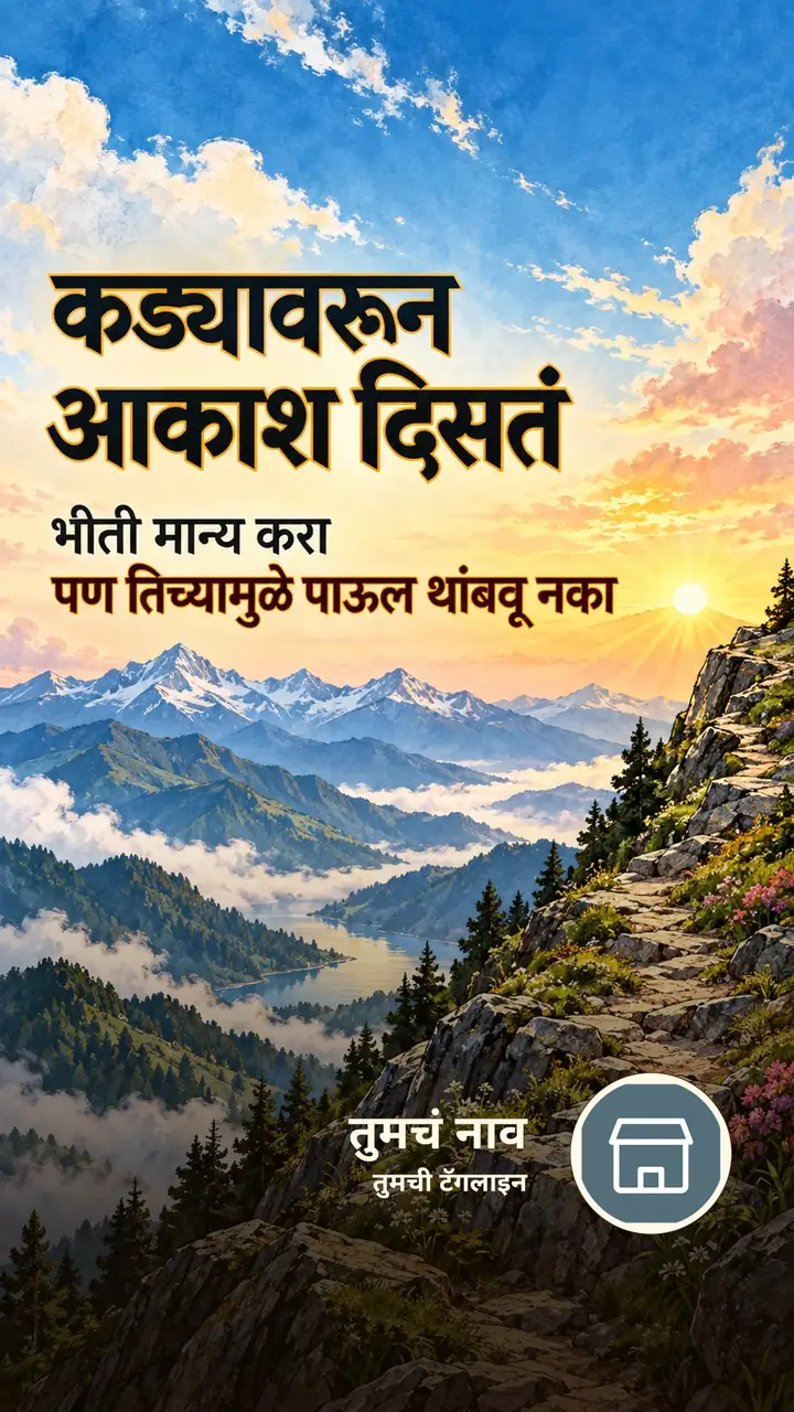 कड्यावरून आकाश दिसतं - Suvichar Image, निसर्ग