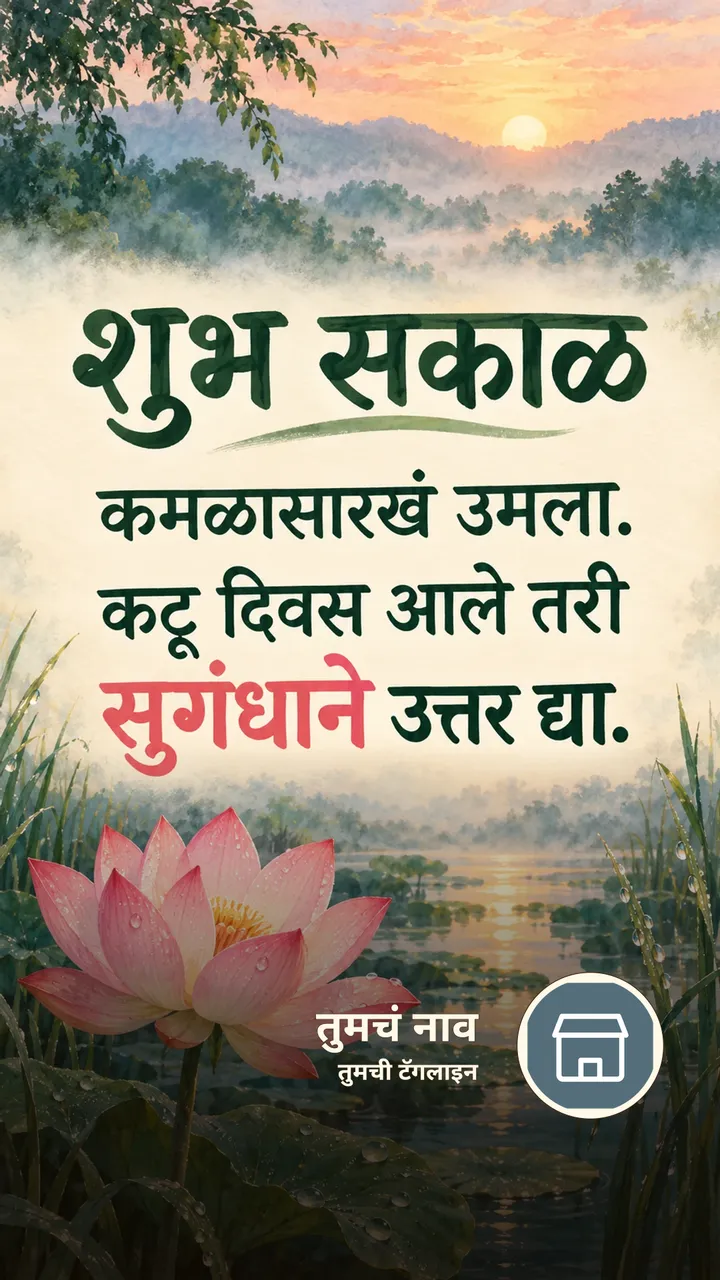 शुभ सकाळ - कमळासारखं उमला. - Shubh Sakal Image, फुलं, कमळ, सूर्योदय