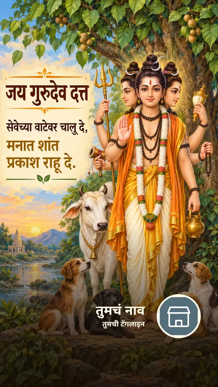 जय गुरुदेव दत्त - सेवेच्या वाटेवर चालू दे, - Bhakti Image, निसर्ग, दत्तगुरू