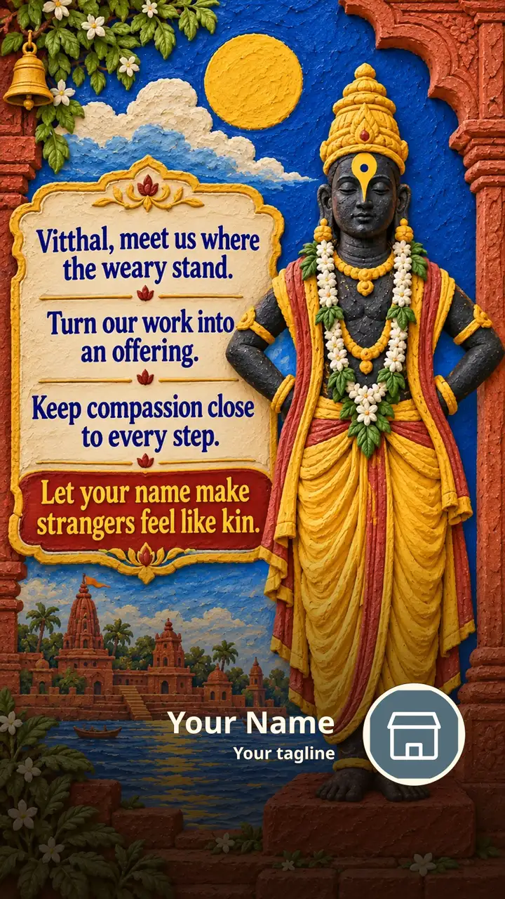 Vitthal, meet us where the weary - Devotional Image, Vitthal