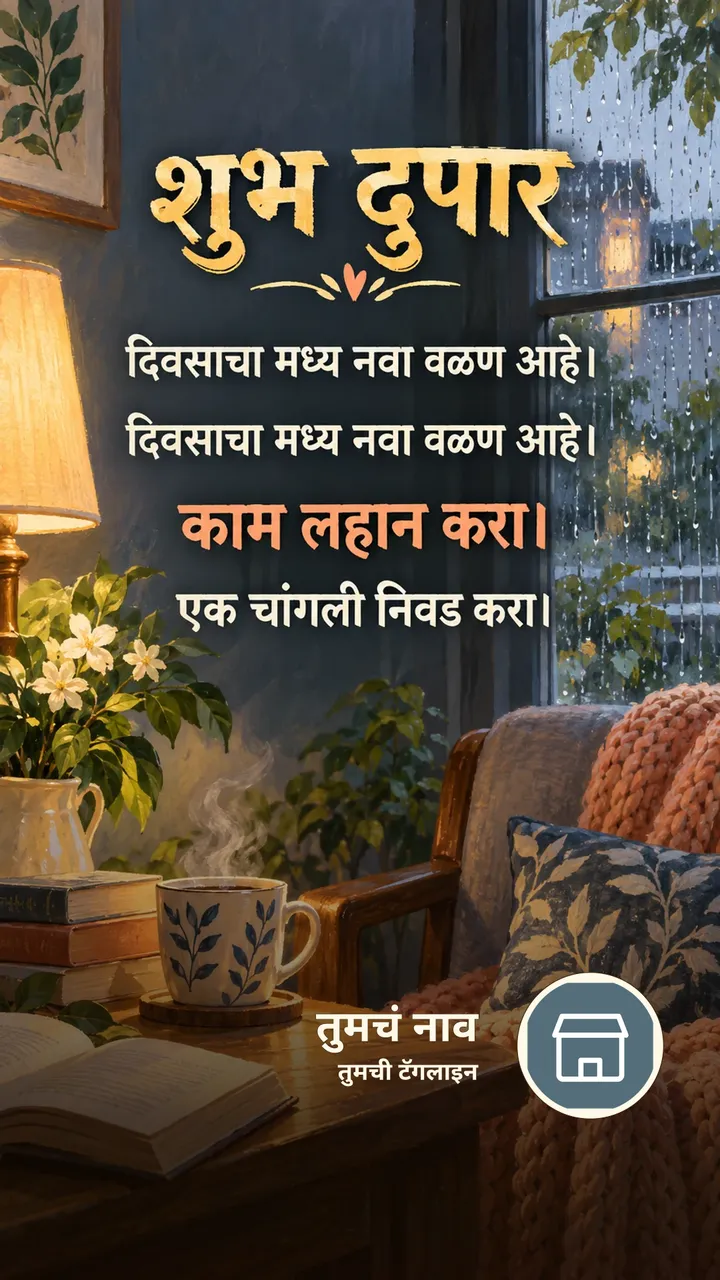 शुभ दुपार - दिवसाचा मध्य नवा वळण आहे। - दिवसाचा मध्य नवा - Shubh Dupar Image