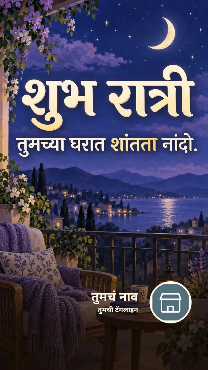 शुभ रात्री - तुमच्या घरात शांतता नांदो. - Shubh Ratri Image, चंद्र, चांदण्या