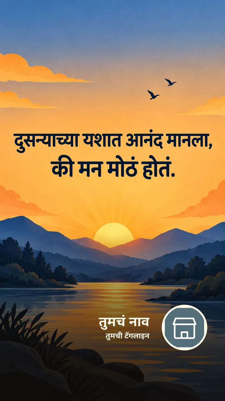 दुसऱ्याच्या यशात आनंद मानला, - Suvichar Image, पक्षी