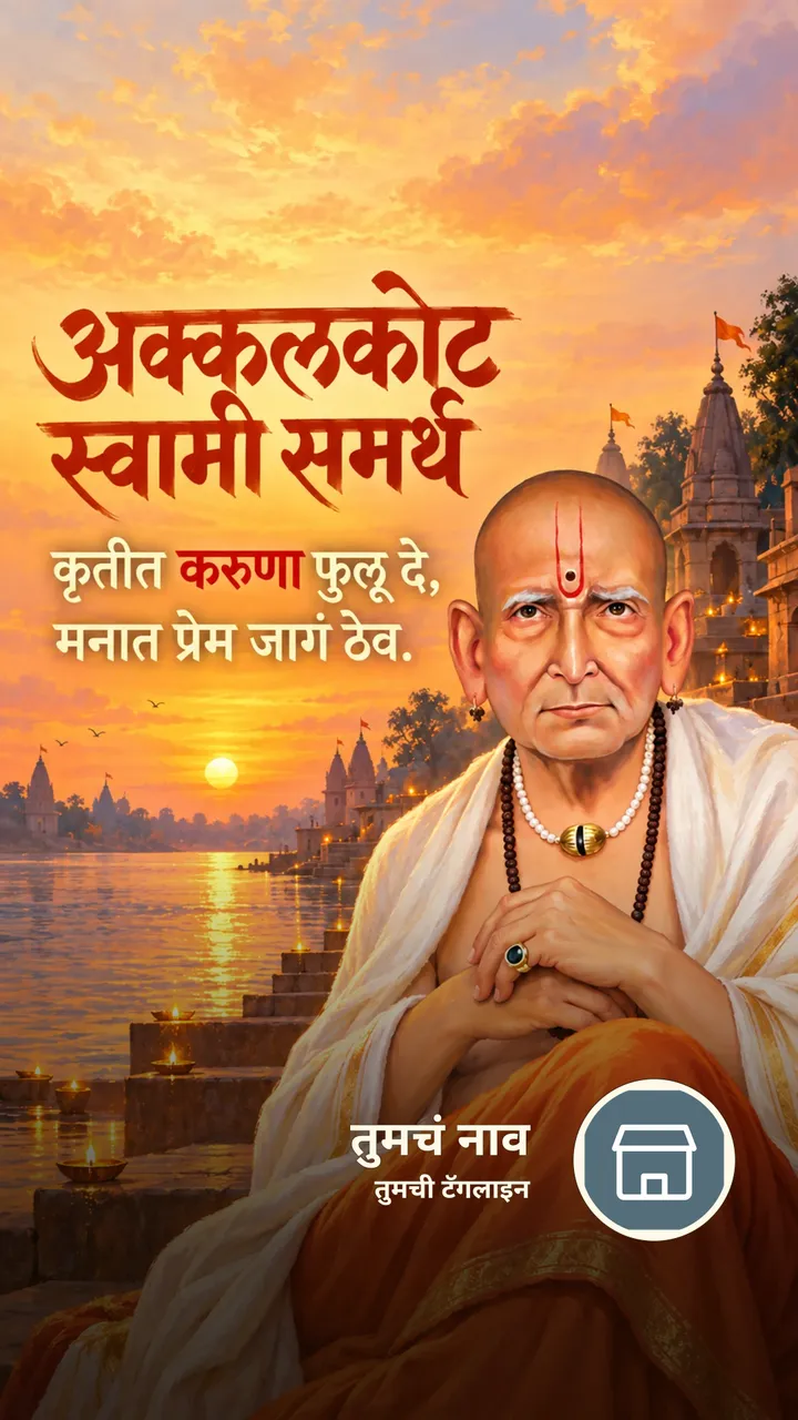 अक्कलकोट स्वामी समर्थ - कृतीत करुणा फुलू दे, - Bhakti Image, स्वामी समर्थ