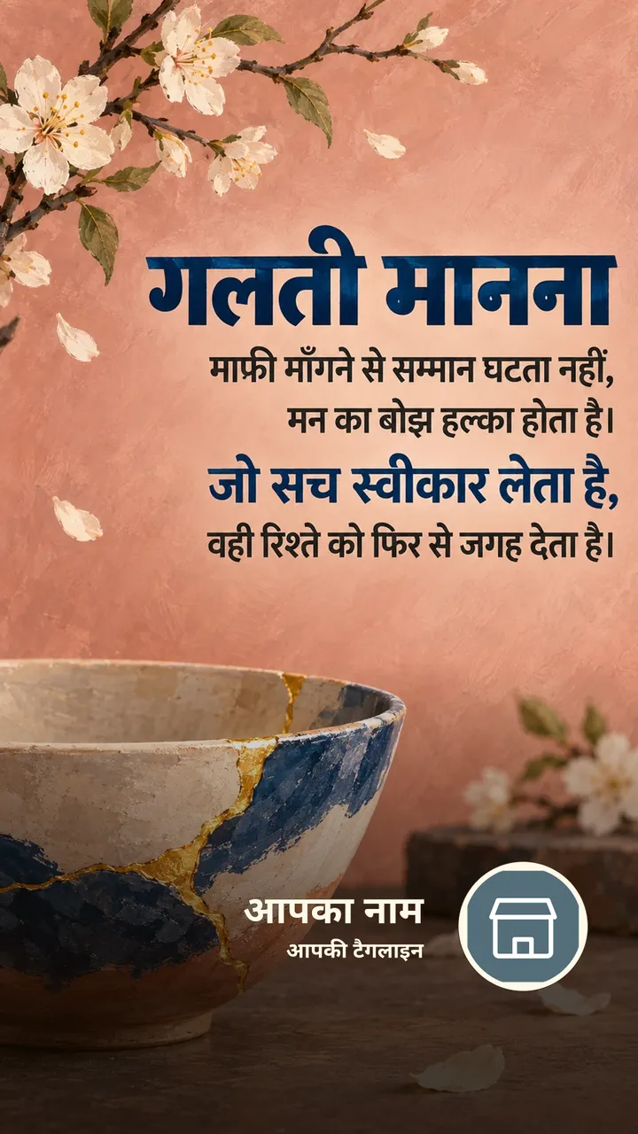 गलती मानना - Suvichar Image