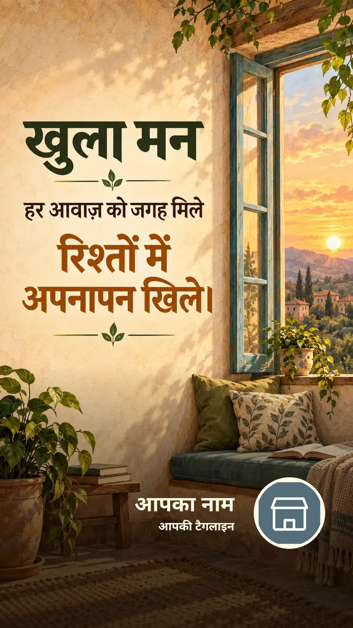 खुला मन - Suvichar Image, प्रकृति