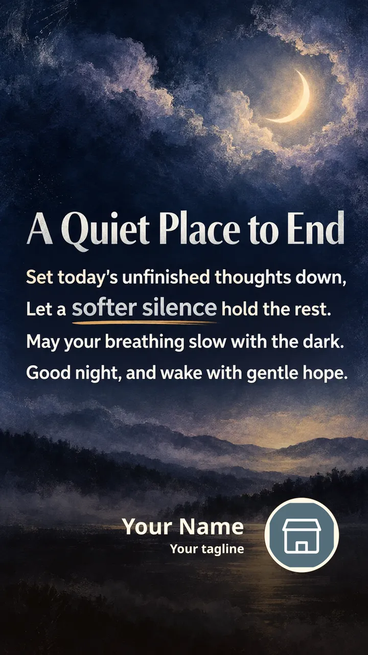A Quiet Place to End - Good Night Image