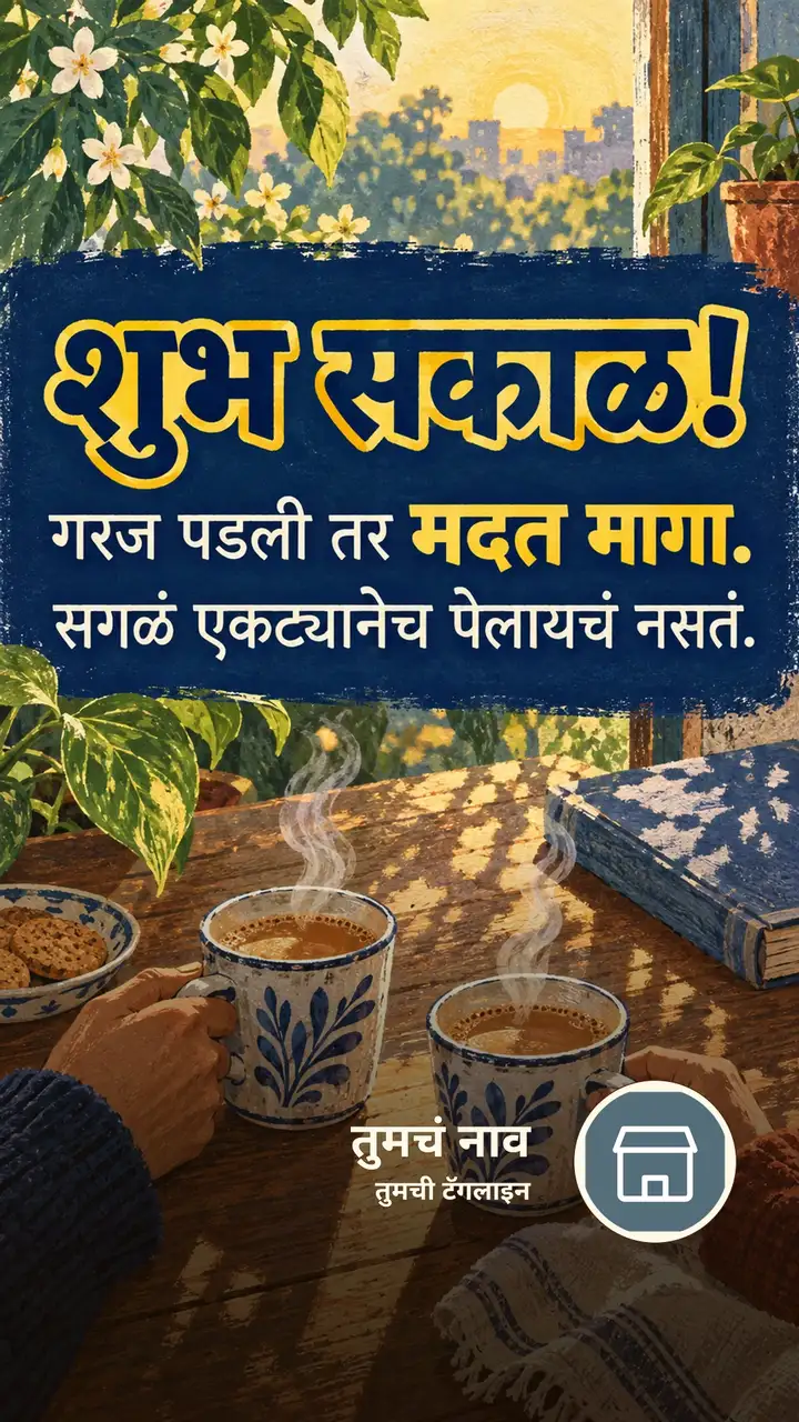 शुभ सकाळ! - गरज पडली तर मदत मागा. - Shubh Sakal Image, निसर्ग, चहा, कुटुंब