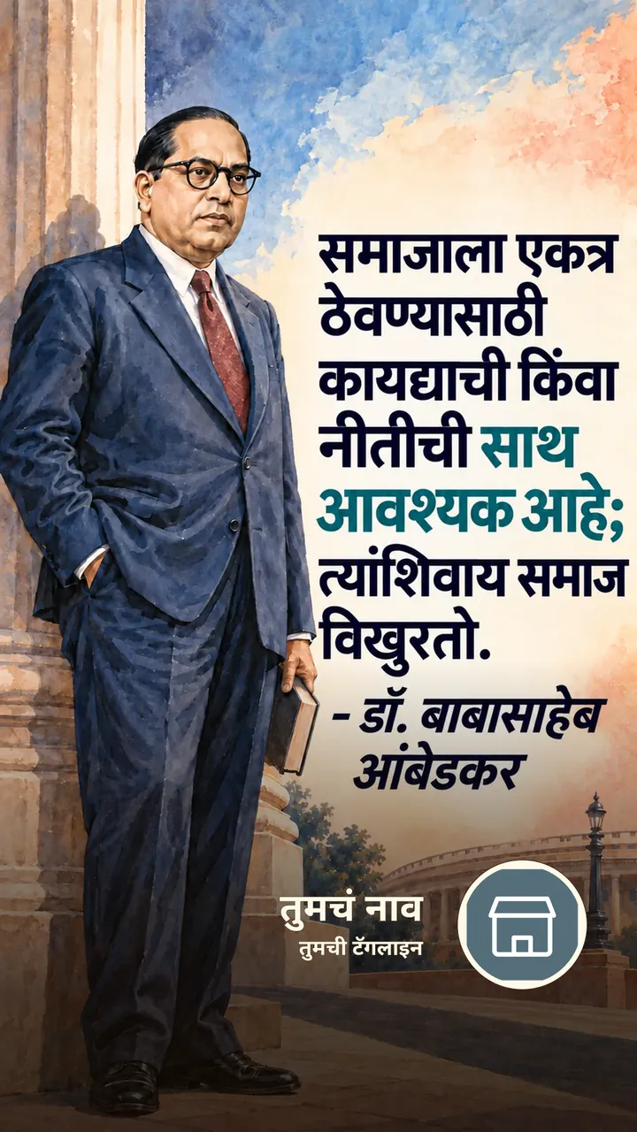 समाजाला एकत्र - Suvichar Image
