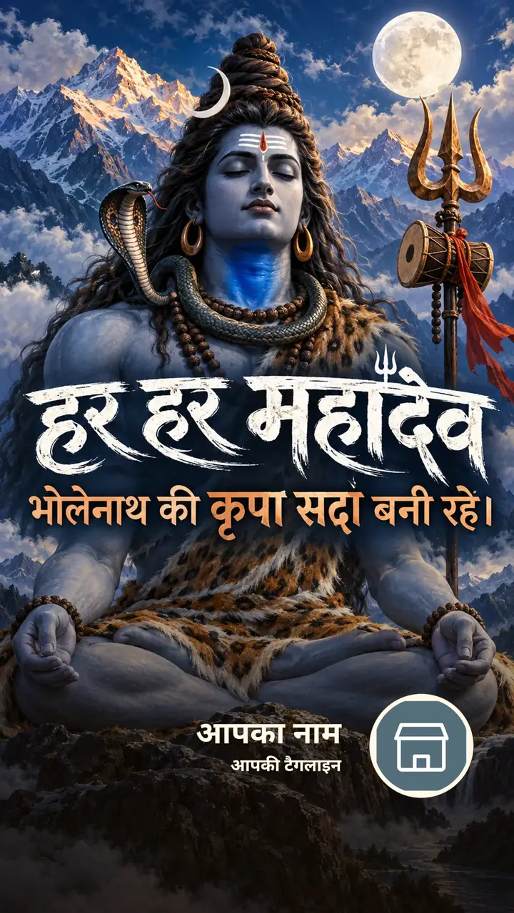 हर हर महादेव - भोलेनाथ की कृपा सदा बनी रहे। - Bhakti Image, पहाड़, शिव