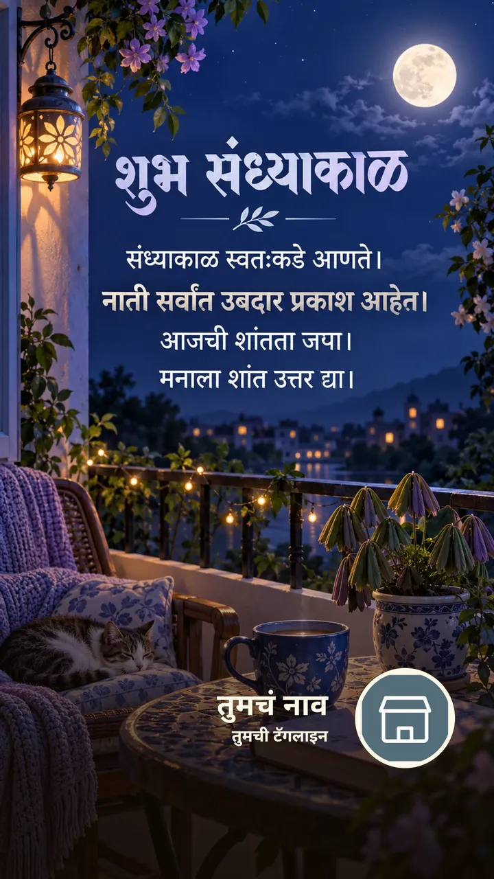 शुभ संध्याकाळ - संध्याकाळ स्वतःकडे आणते। - नाती सर्वांत उबदार प्रकाश - Sandhyakal Image