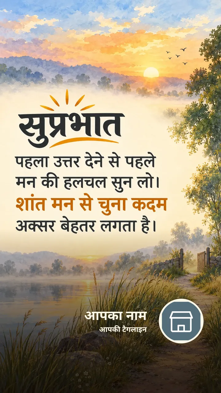 सुप्रभात - पहला उत्तर देने से पहले - Suprabhat Image, प्रकृति