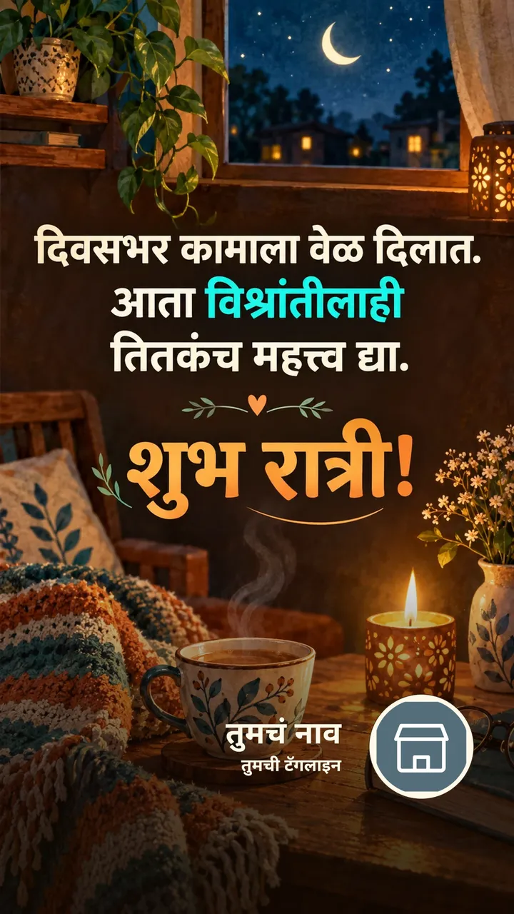 दिवसभर कामाला वेळ दिलात. - Shubh Ratri Image, मेणबत्ती