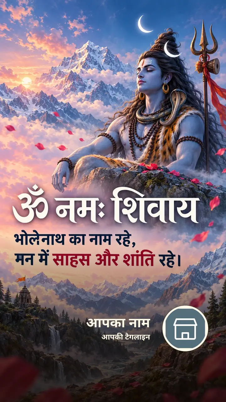ॐ नमः शिवाय - भोलेनाथ का नाम रहे, - Bhakti Image, गुलाब, आसमान, शिव