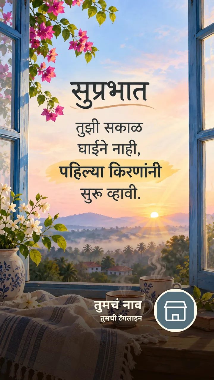 सुप्रभात - तुझी सकाळ - Shubh Sakal Image, सूर्योदय, आकाश