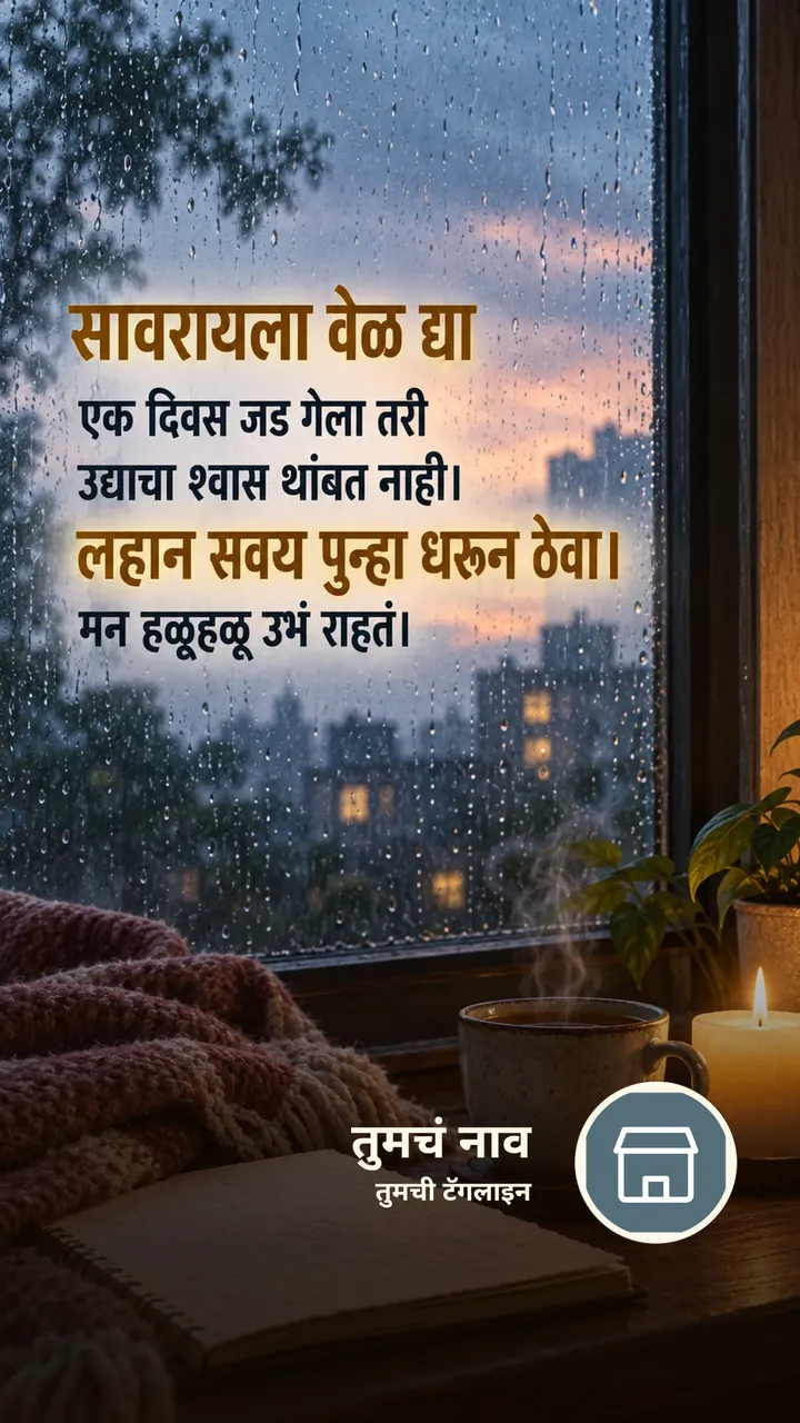 सावरायला वेळ द्या - Motivation Image, पाऊस