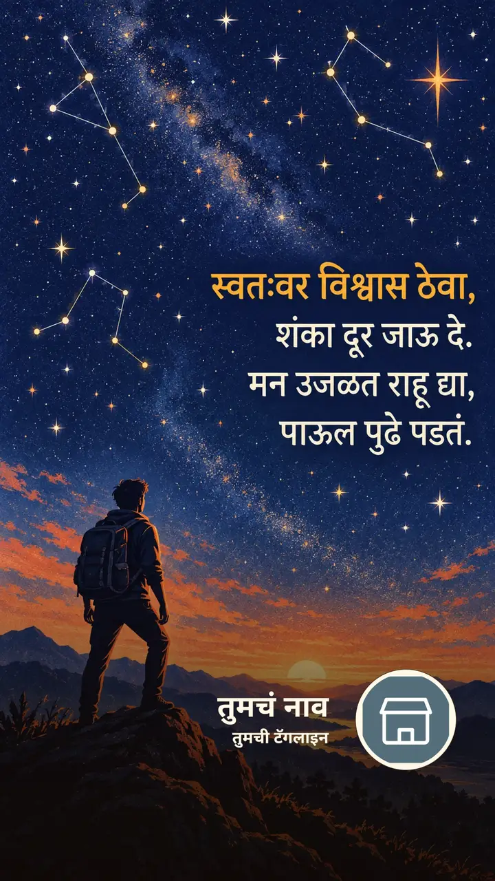 स्वतःवर विश्वास ठेवा, - Motivation Image
