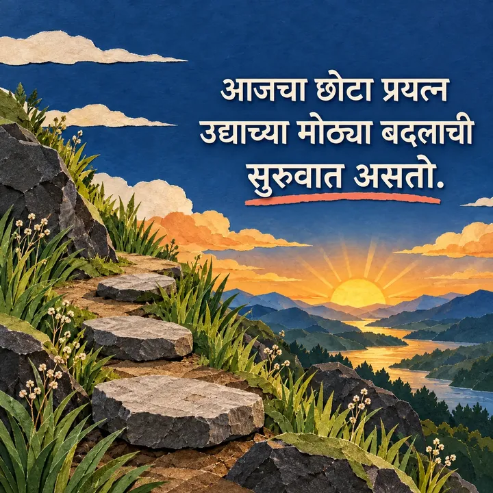 आजचा छोटा प्रयत्न - Motivation Image