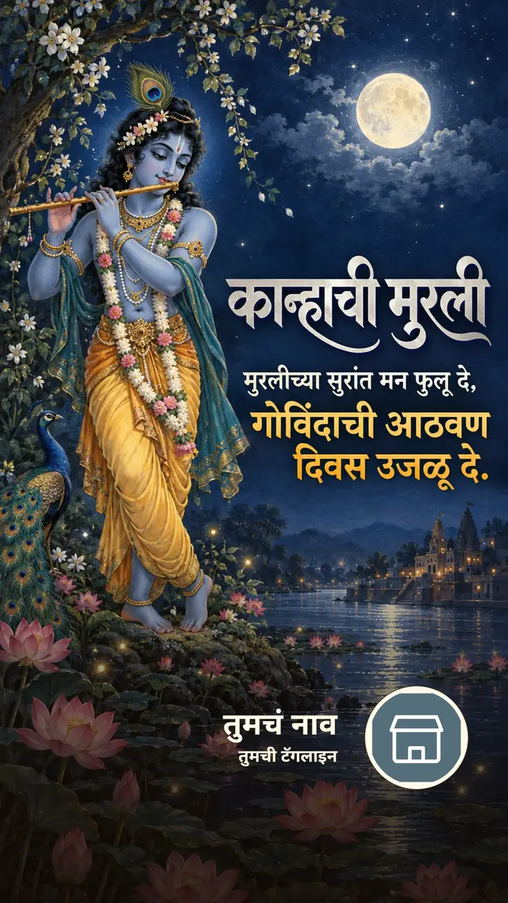 कान्हाची मुरली - Bhakti Image, फुलं, कृष्ण