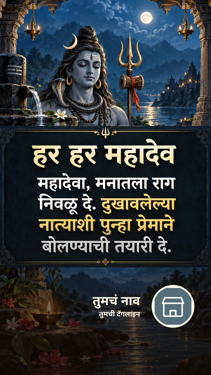 हर हर महादेव - महादेवा, मनातला राग - Bhakti Image, नदी, शिव