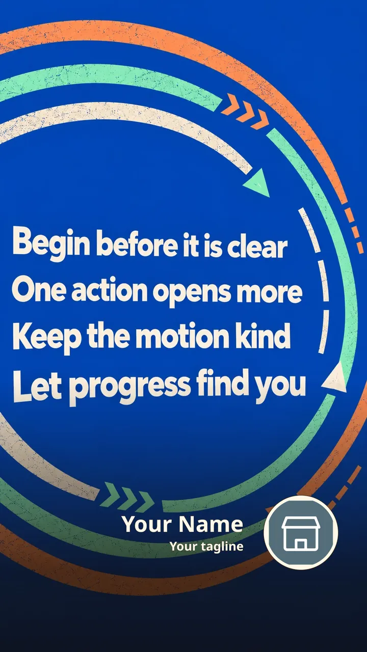 Begin before it is clear - Motivational Image