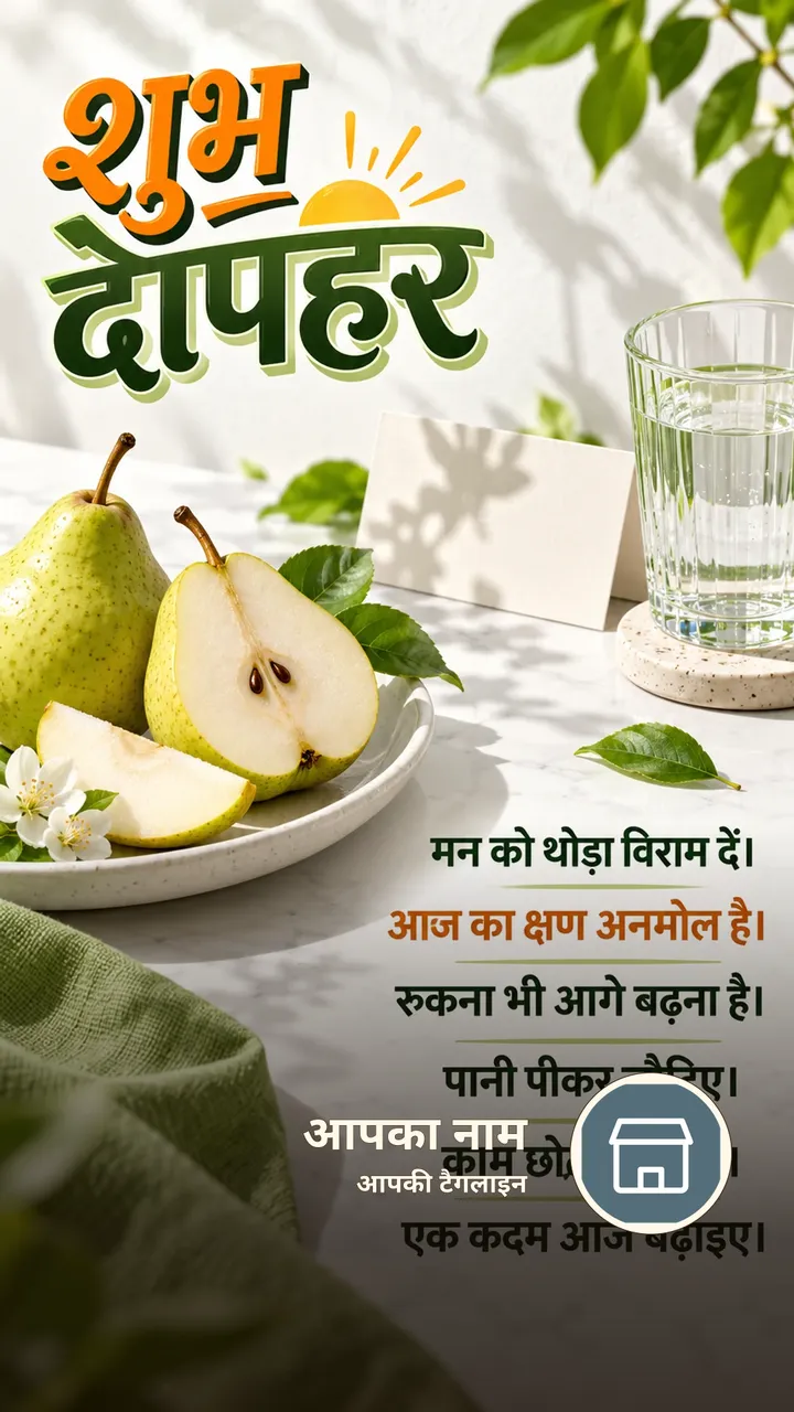 शुभ दोपहर - मन को थोड़ा विराम दें। - आज का क्षण अनमोल है। - Dopahar Image